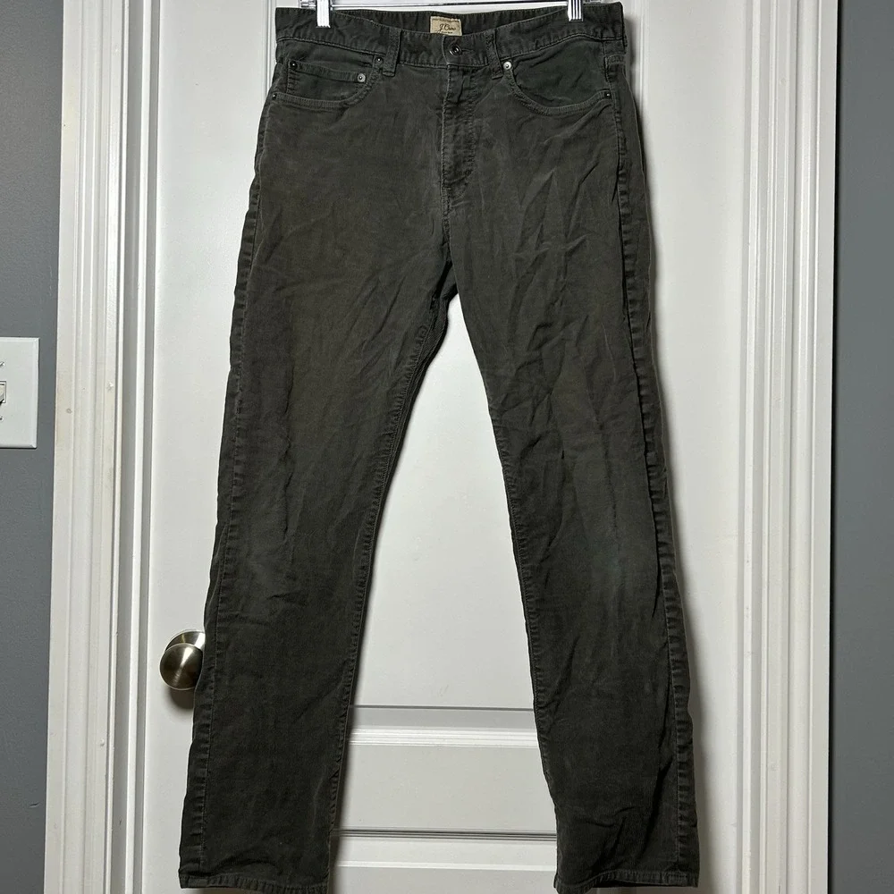Re-Imagined by J. Crew‎ 770 Style Dark Gray Corduroy Pants Smart Casual Style